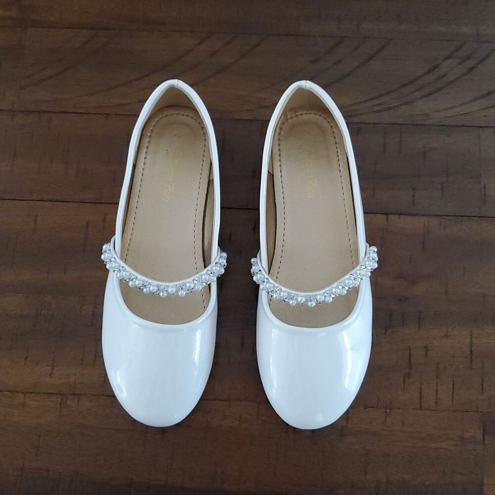 Dream Pairs Girl's Mary Jane Patent White Dress Shoes Special Occasions - Size 4